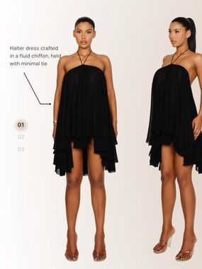 COU COO THAR DRESS - BLACK PEPPER (XS)